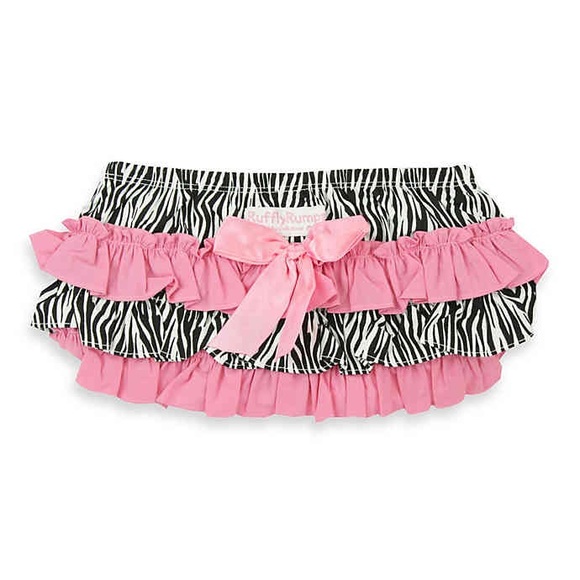 Ruffly Rumps Zebra and Pink Bloomer w onesie - Picture 3 of 8